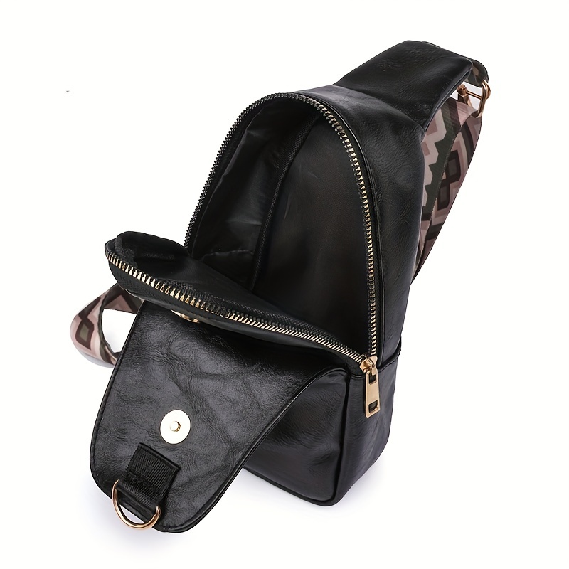 Vintage Pu Leather Sling Bag Guitar Strap Crossbody Bag - Temu