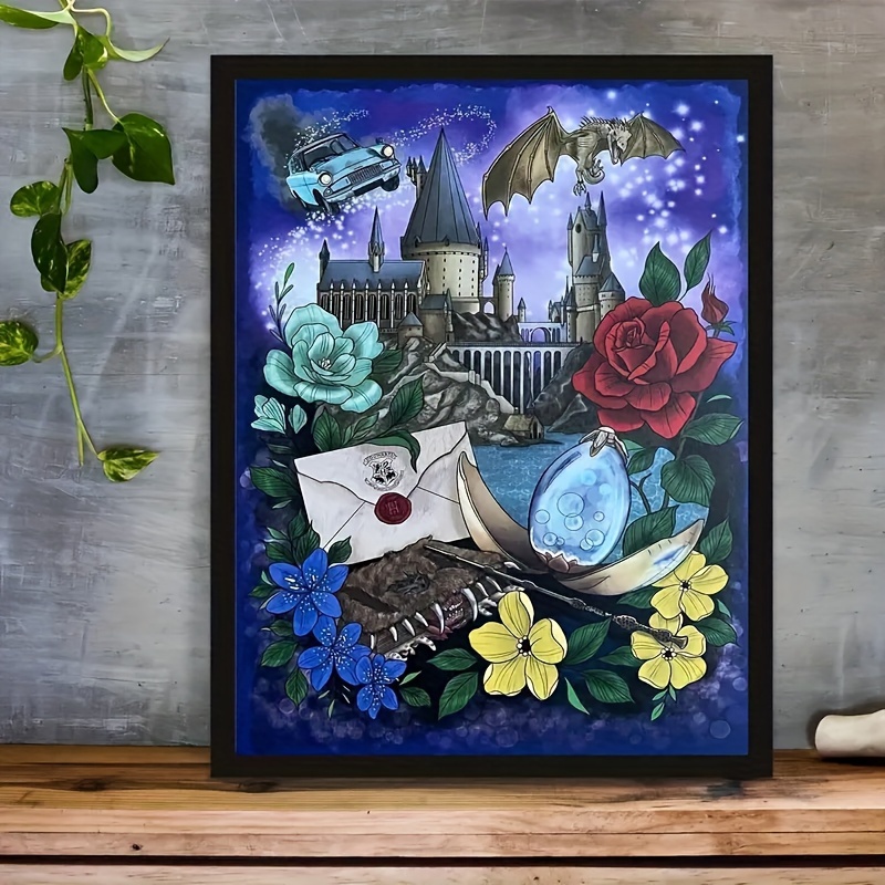 Harry Potter Hogwarts 50*40cm(canvas) full round/square drill diamond  painting