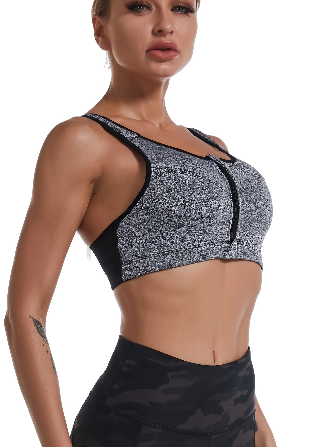 ZYZSTR Sports Bras for Women's Gym Running Solid Color Seamless