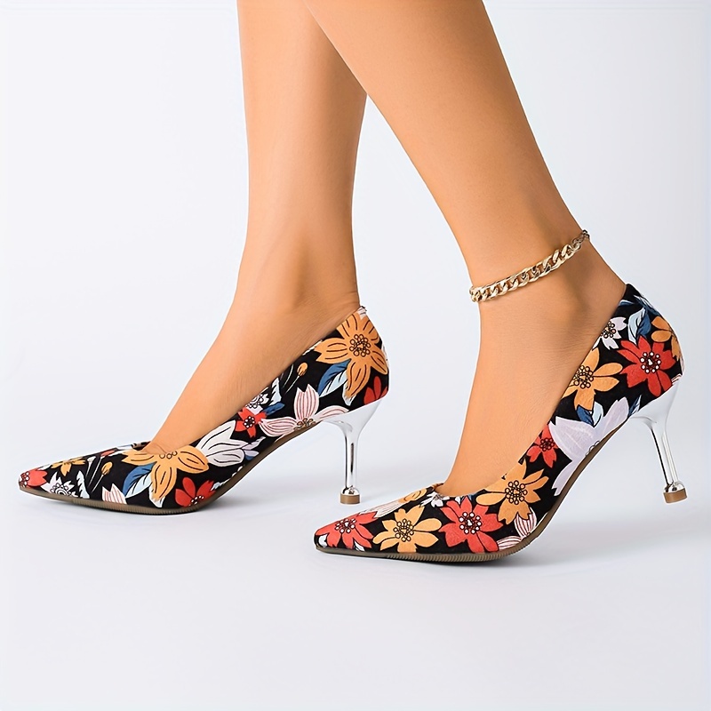 Escarpin fleuri outlet femme