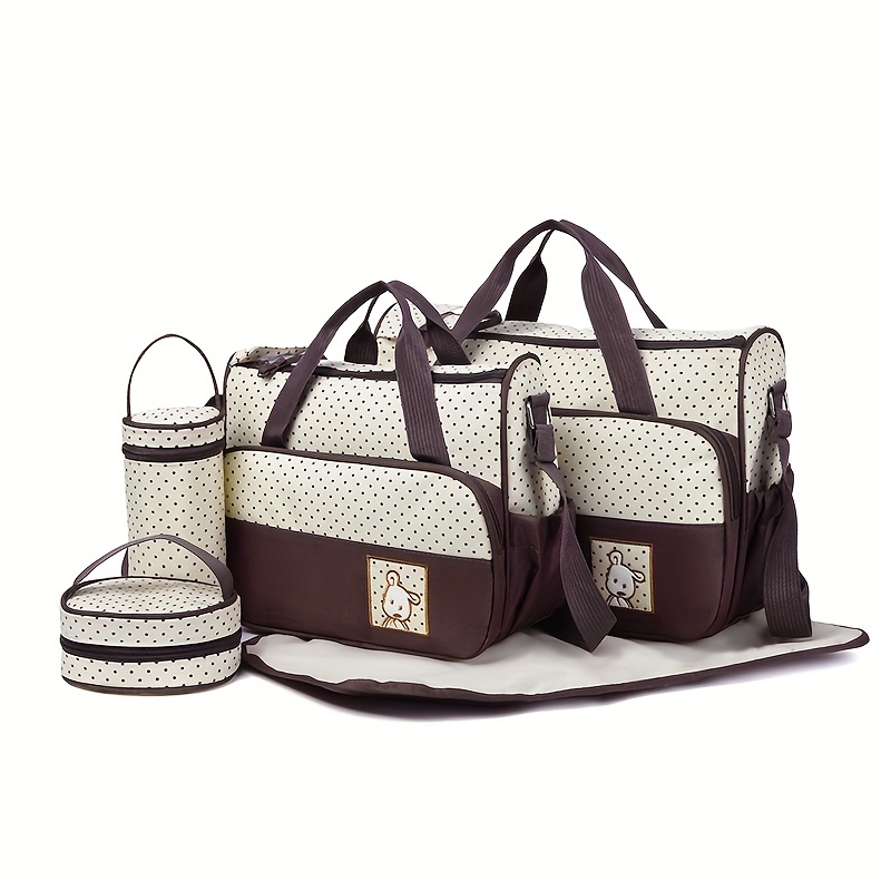 Hot Oblique Span Waterproof Mommy Bag Set, 5pcs