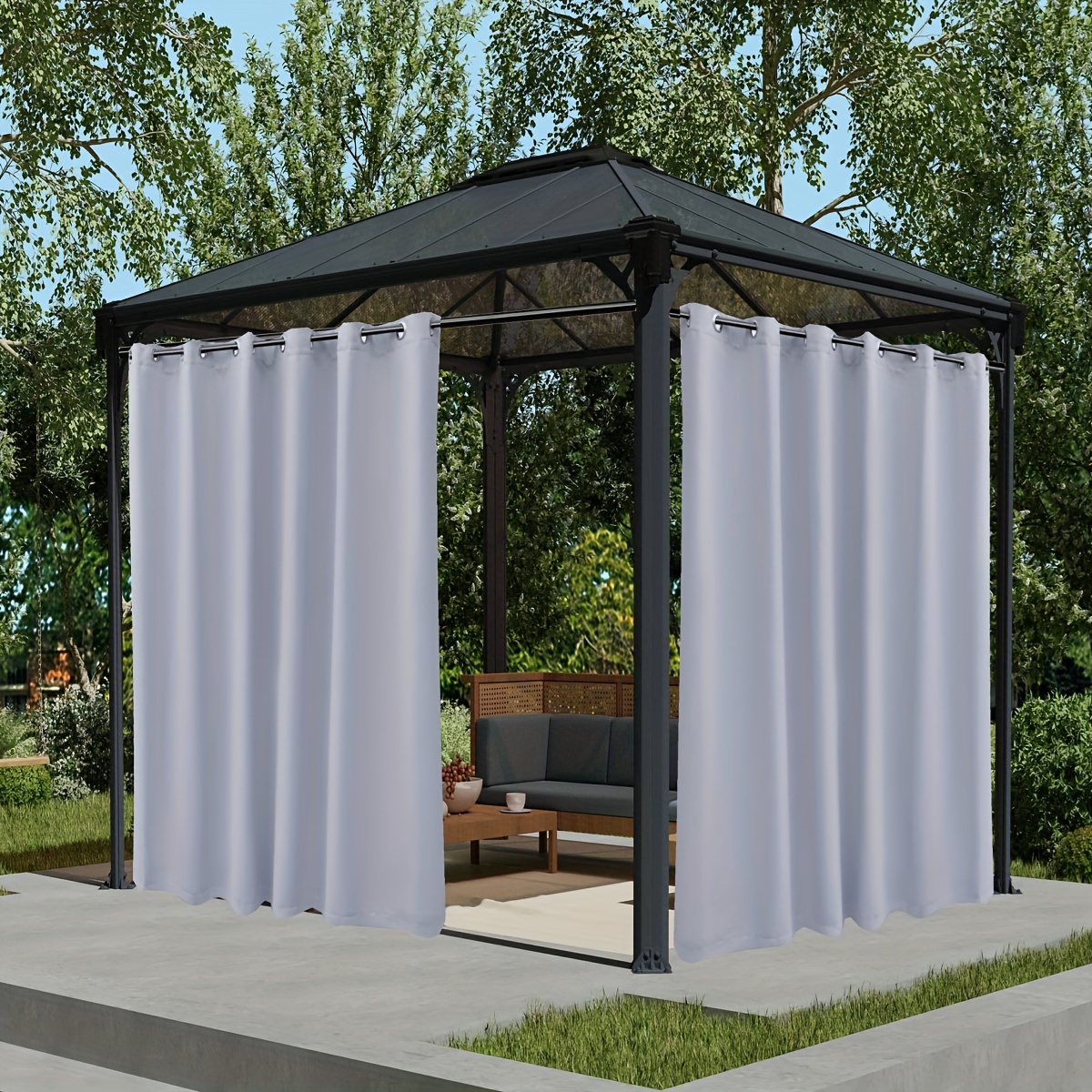 1 Panel Waterproof Indoor/outdoor Curtains For Patio Thermal - Temu