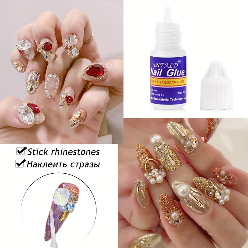 Professional Nail Glue For Acrylic Nails Clear No Wipe - Temu