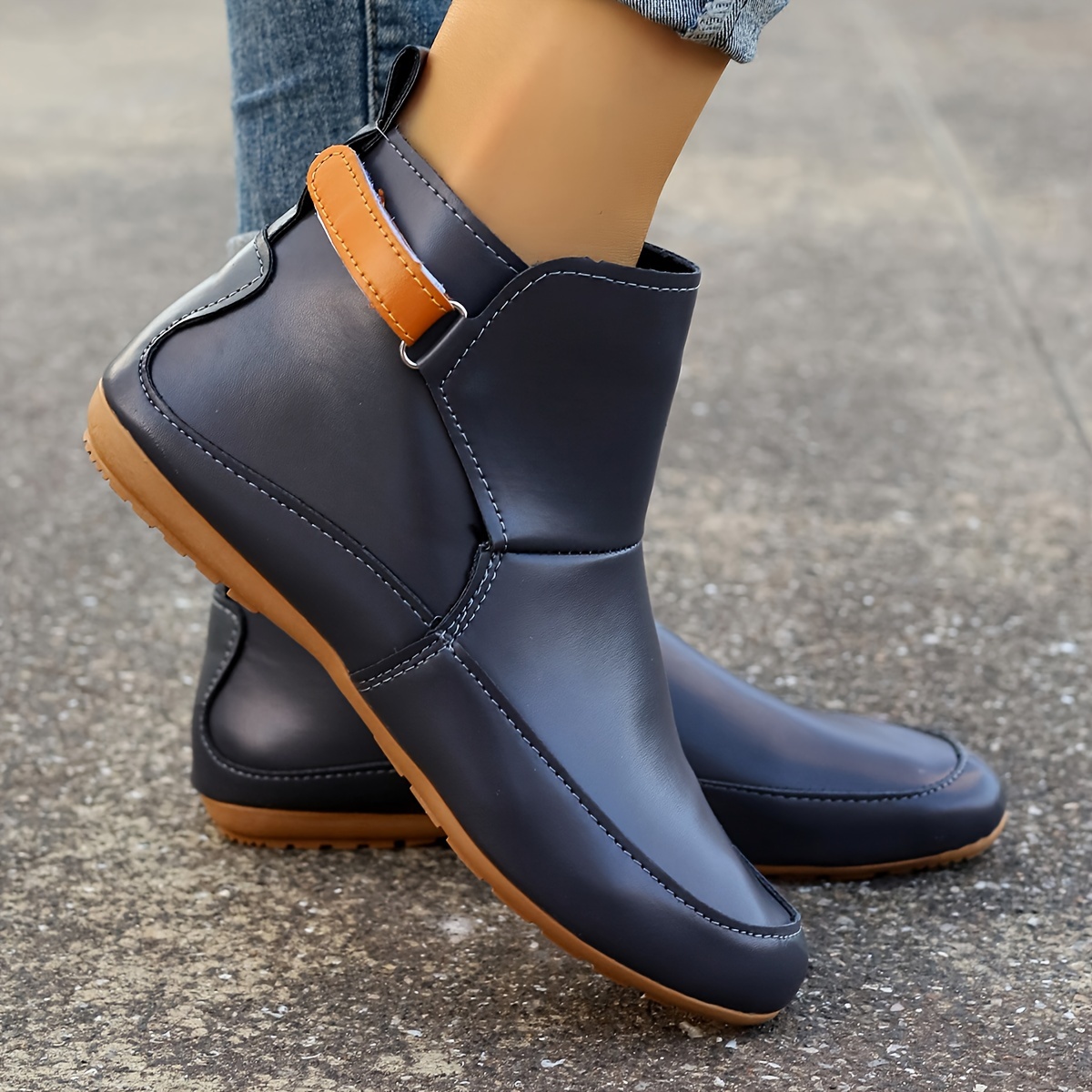 LELEBEAR Casual Fashion Flat Boots, Women's Boots