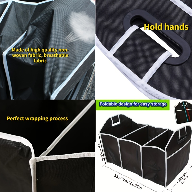  Trunk Organizer, Foldable Car Storage Bag Portable