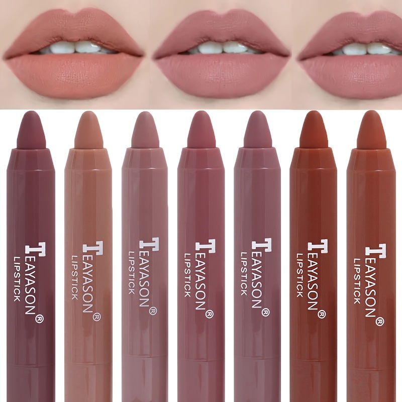 

12 Colors Sexy Matte Lipstick Waterproof Long Lasting Color Rendering Non-stick Velvet Lips Liner Pencil Woman Makeup Cosmetics Valentine's Day Gifts
