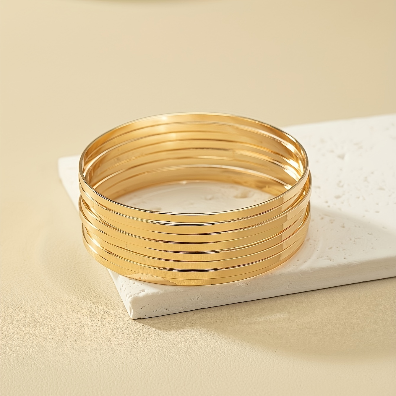 Simple deals metal bangles