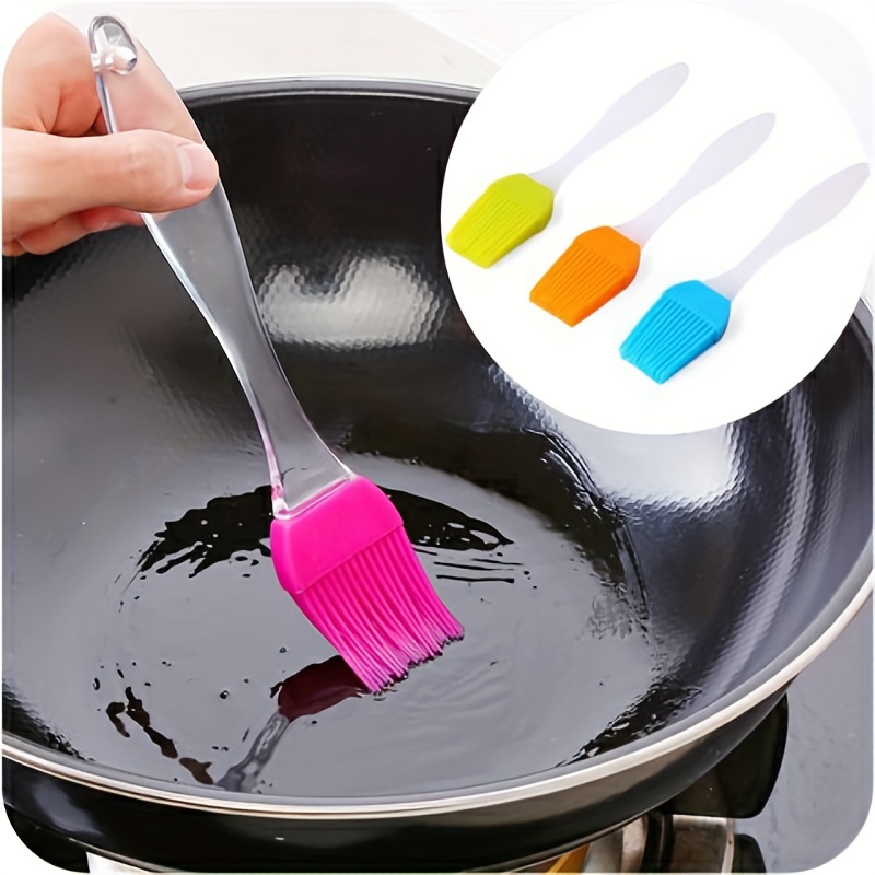 6PCS Silicone Oil Brush Household Baking Brush Outdoor BBQ Brush Kitchen Accessories Tools DIY Baking Tool Cream Brush Silicone Brush Varsity Brush Cooking Utensil Kitchen Gadgets