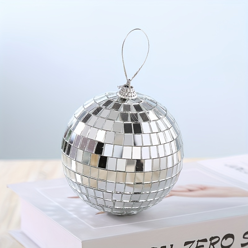 Lot de 6 boules disco argentées de 4cm pour décoration de fête, de Noël, de  mariage