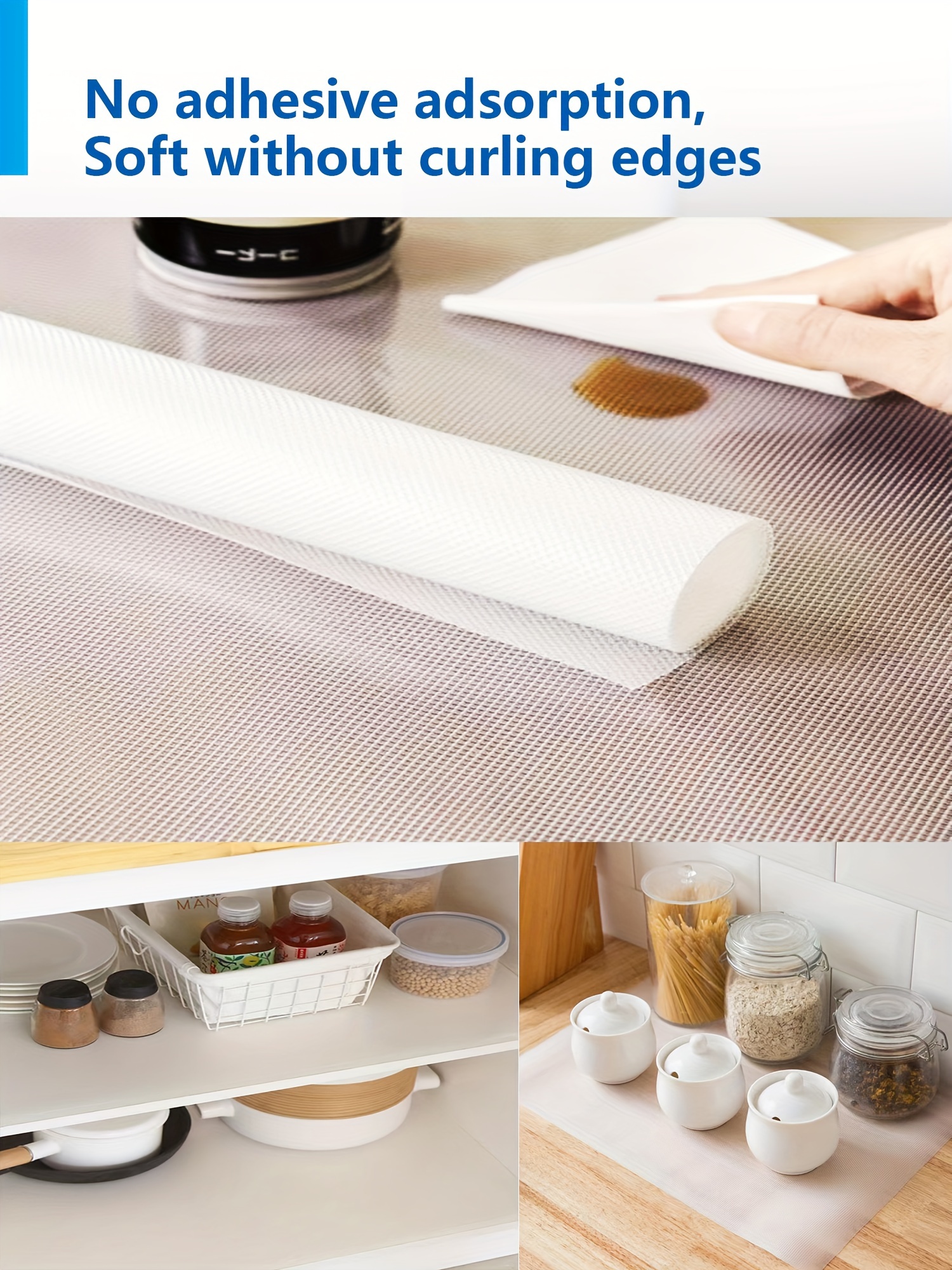 1  purpose shelf liner waterproof oil proof moisture repellent mat for kitchen cabinets drawers refrigerators more easy clean plastic pad for   details 2