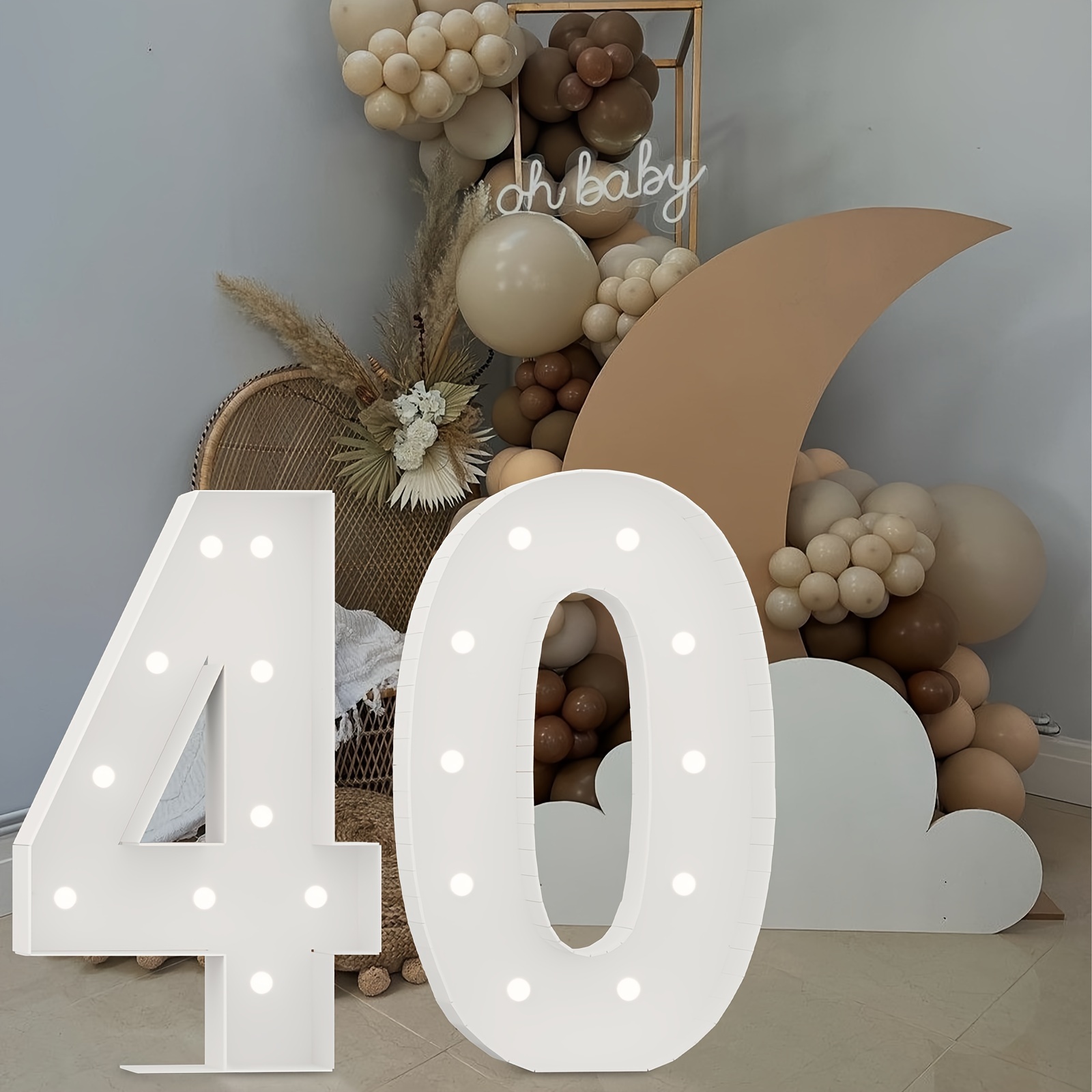 Marquee Light Up Numbers 0 9 Light Up Numbers For Party - Temu