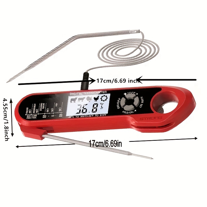 Meat Thermometer with Probe Fork Kitchen Thermometer Digital