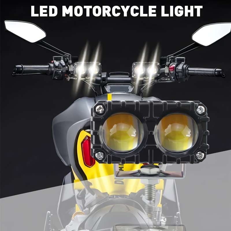 Faros Led Motocicleta Mini Luz Conducción Luces Universales - Temu
