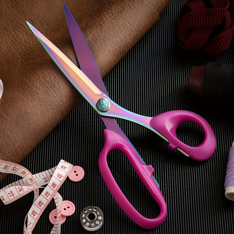 Multi-Purpose Mini Scissors Portable Functional Scissors Stainless Steel Detail Craft Scissors Hand Scissors for Art Crafts Projects(Pink)