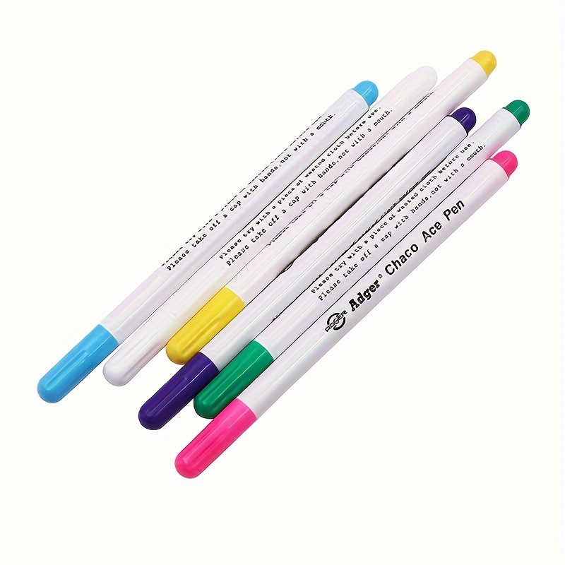 12Pcs White Color Heat Erasable Fabric Marking Pens Fabric Marker Water  Soluble Ink Pen, Disappearing Ink Marking Pen for Tailor's Needlework  Quilting