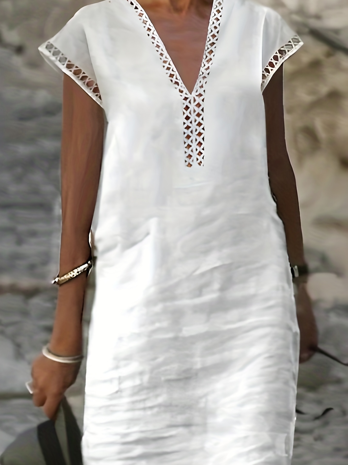 Vestido Blanco Mujer - Temu Mexico