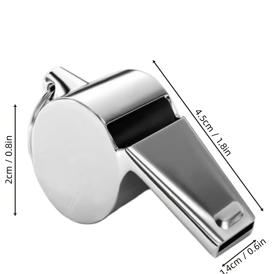 Stainless Steel Sports Whistle - Loud, Clear, Durable