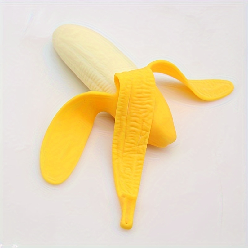 Cuteam Banana Venting Toy,Spoof Peeling Banana Squeezing Children  Simulation Decompression Venting Toy 