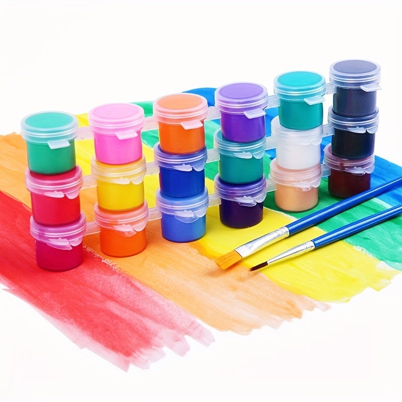 Kit Gouache Para Niños Kit Dibujo De 12/24 Colores Con Cepillo 5ml Acuarela  Tubo De Pintura Suministros De Arte Estudiantes Regalo
