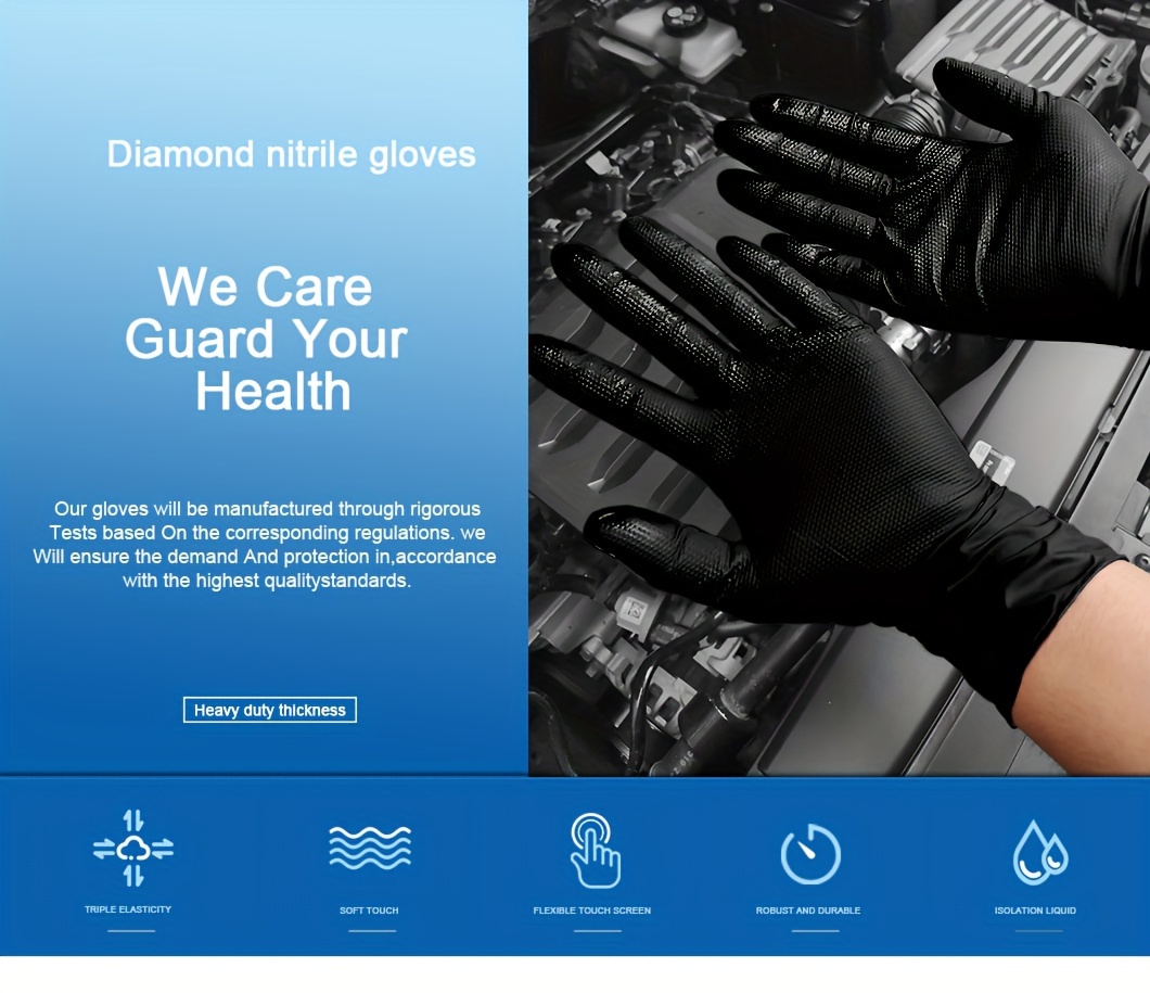 Plumber Hand Gloves, Blue