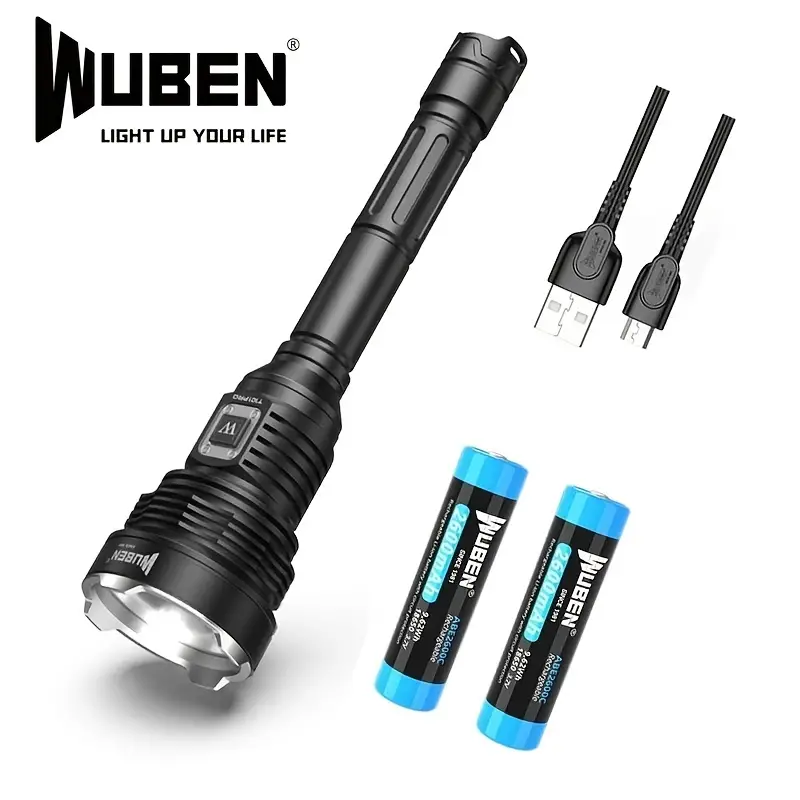 Wuben T101 Pro Waterproof Rechargeable Led Flashlight - For Outdoor  Camping, Hiking, Hunting, And Adventure - Temu Japan