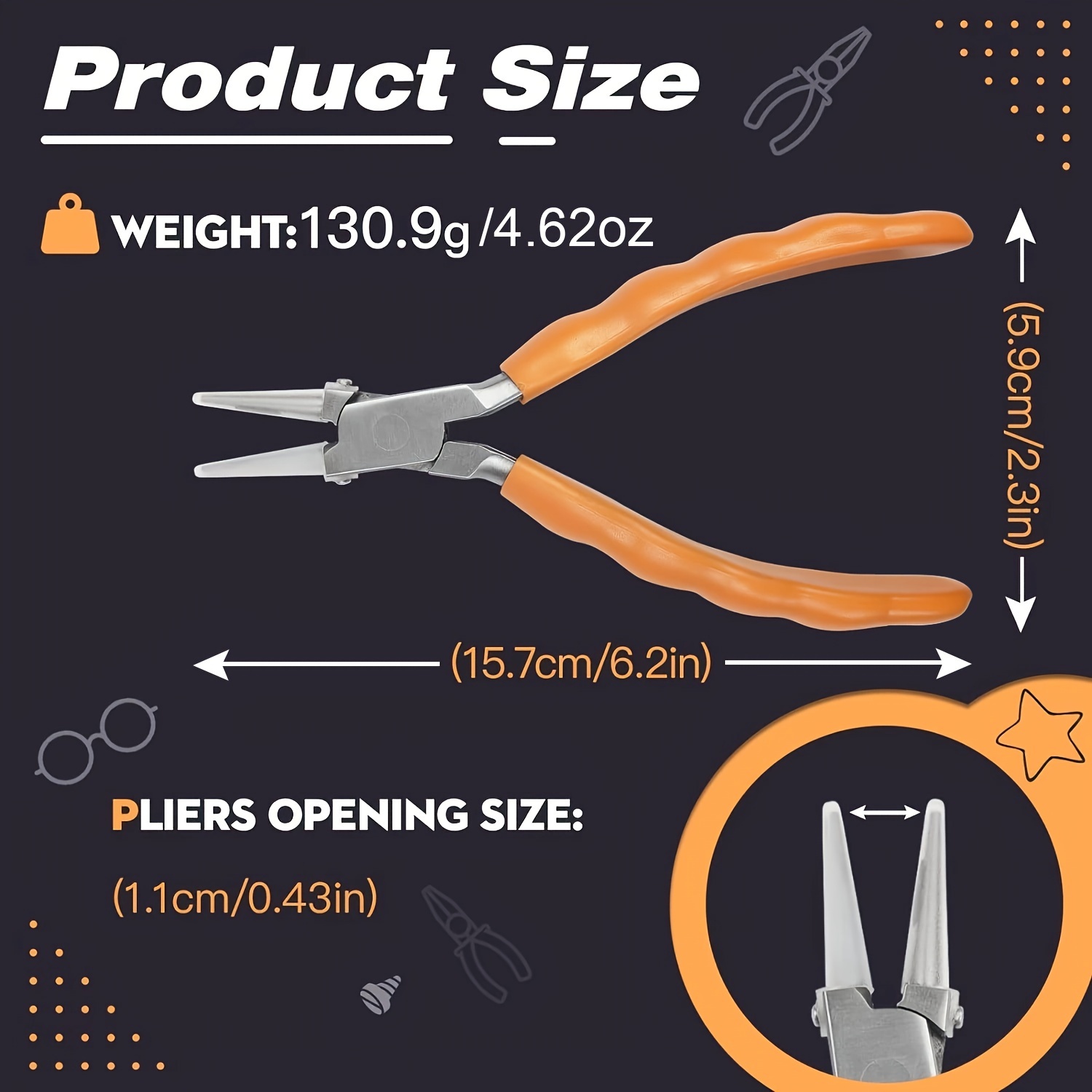 Flat Nose Nylon Jaw Stainless Steel Pliers