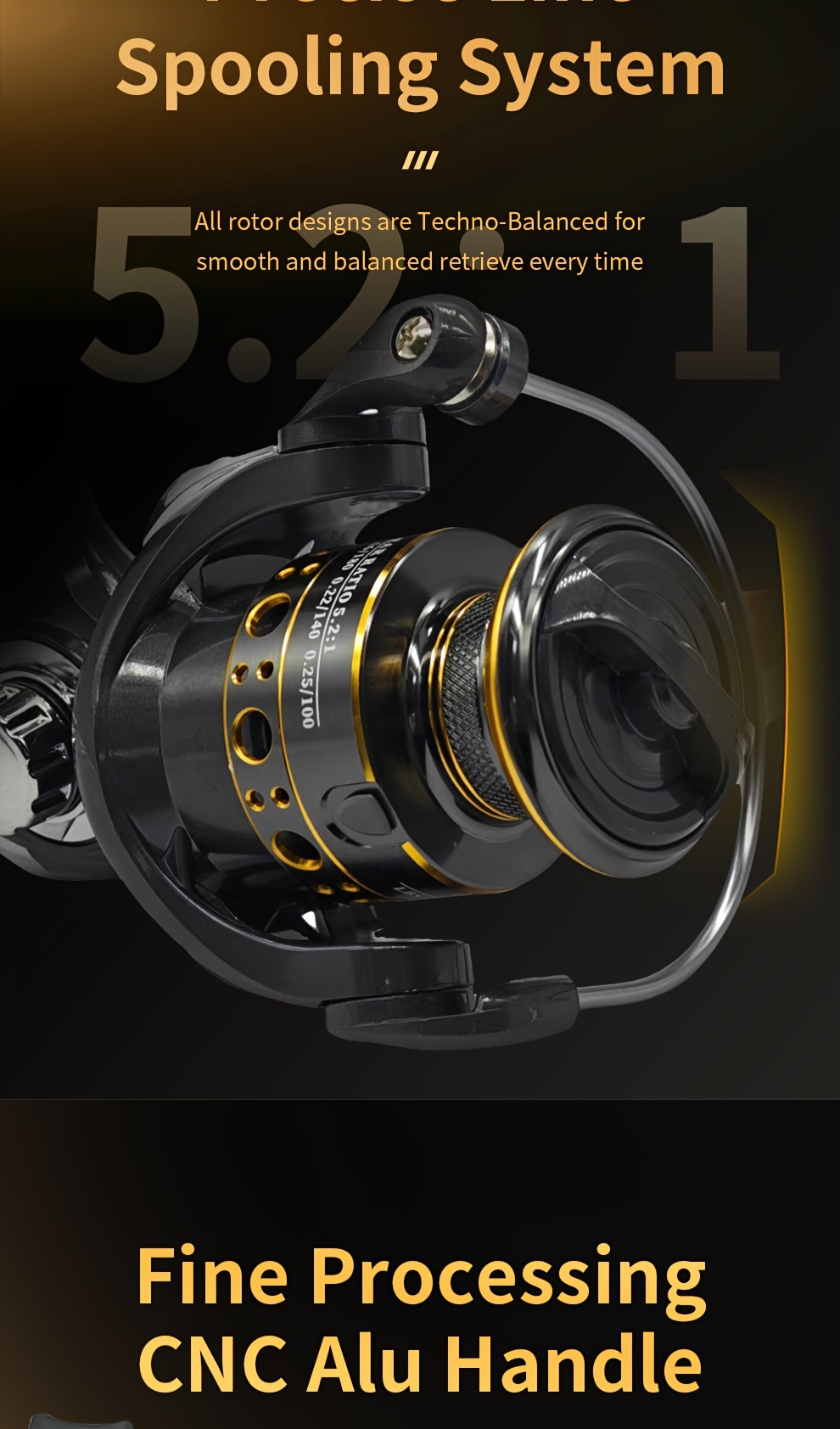 1pc bk 2000 7000 series spinning reel 5 2 1 gear ratio metal fishing reel fishing tackle for freshwater saltwater details 5