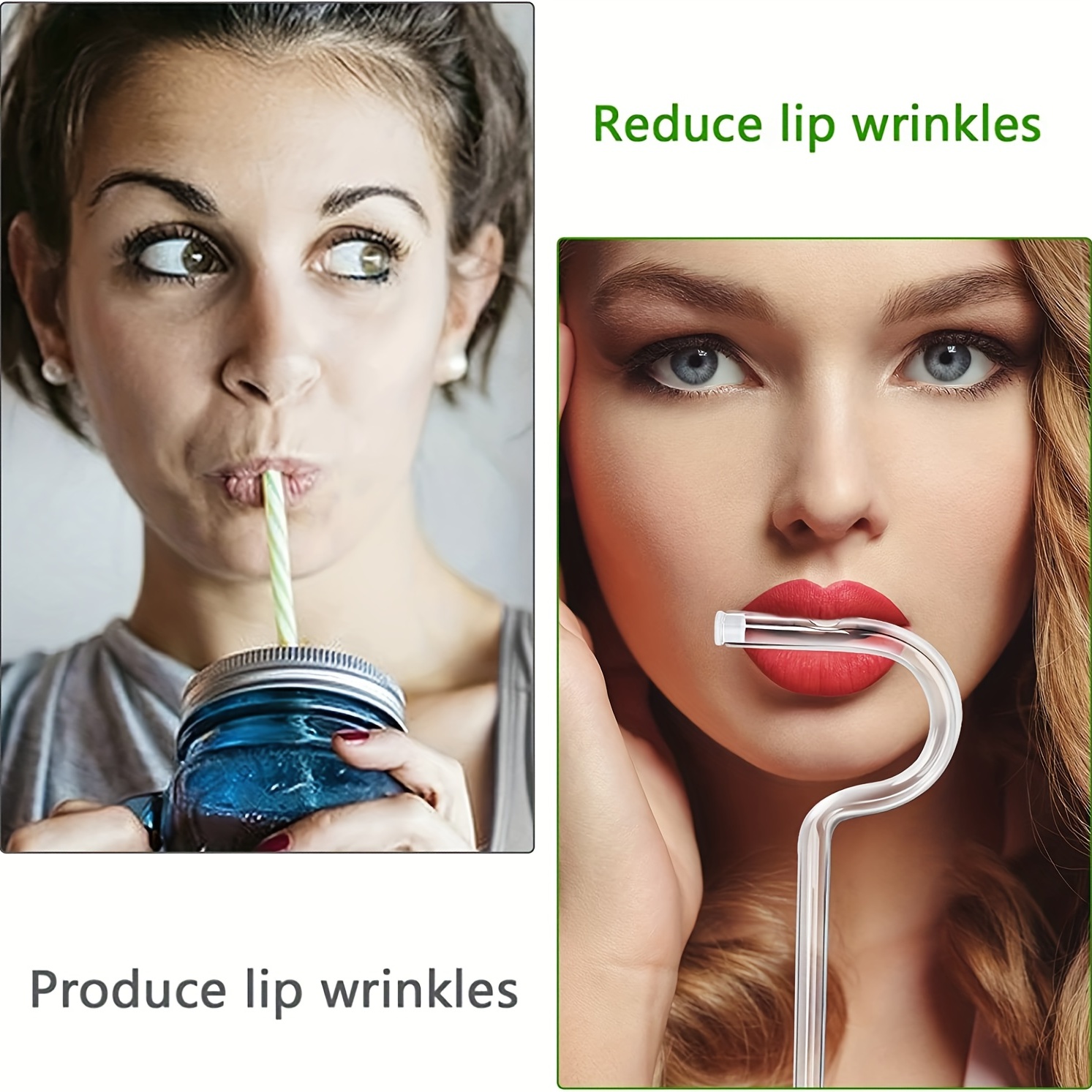 Fashion Anti Wrinkle Straw Drinking Straw Reusable Glass Curved No Wrinkle  Straws Prevent Wrinkles Sideways Straws