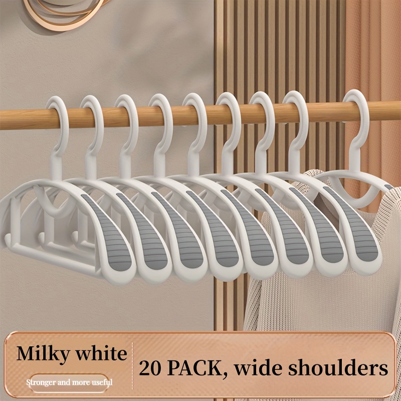 Plastic Clothes Hangers With Shoulder Grooves, Non-slip Clothes Hangers, Heavy  Duty Coat Hangers For Closet, Laundry Hangers For Adult Coat, Suit, Dress,  Household Storage And Organization For Bedroom, Bathroom - Temu