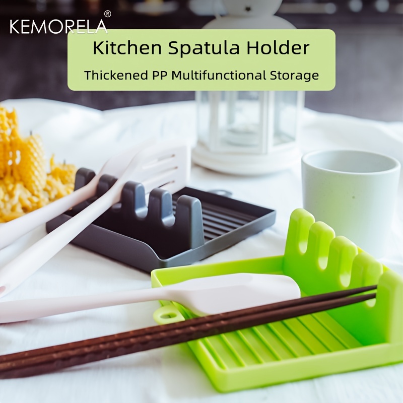 1pc Pot Lid Holder Utensil Rest With Drip Pad Hanging Design Heat