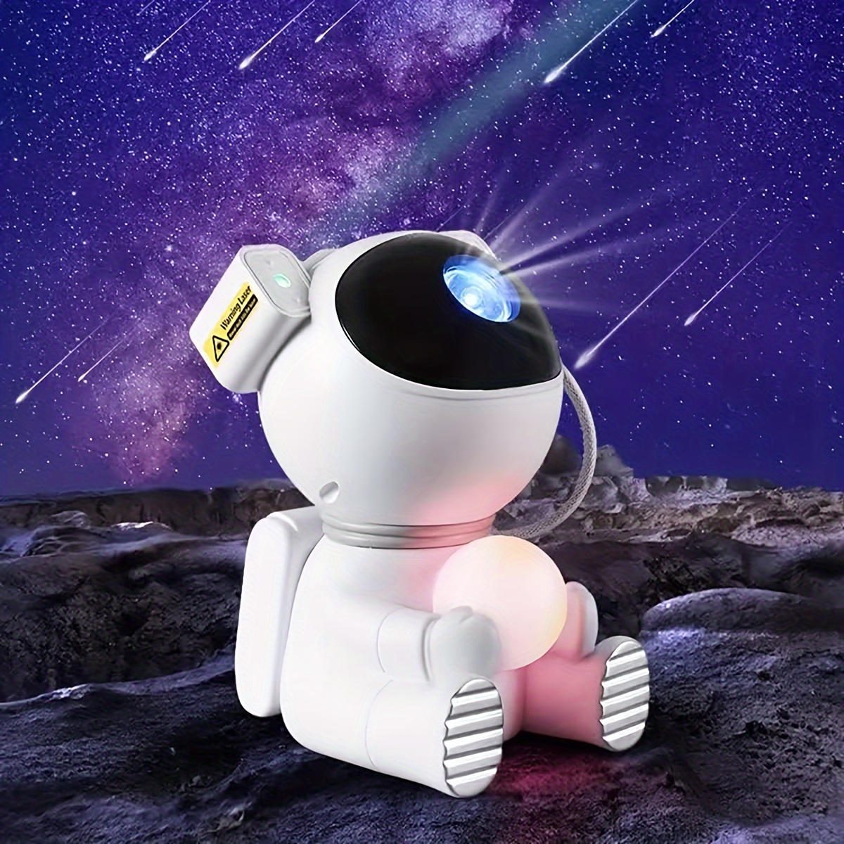 1 projecteur d'astronaute Galaxy Star, peut jouer de la musique à distance,  avec télécommande, réglage manuel libre, projection de réglage de la tête à  360 degrés, très approprié pour la décoration du