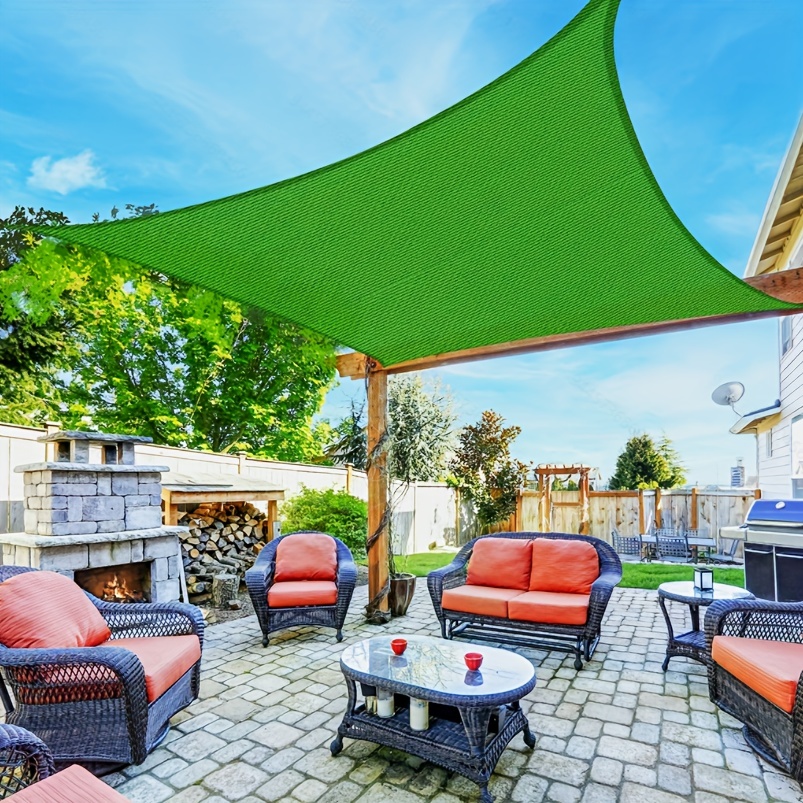 Patio Sun Shade Sail Canopy, 6' x 8' Rectangle Shade Cloth Block Sunshade  Fabric - Outdoor Cover Awning Shelter for Pergola Backyard Garden Yard  (Grey