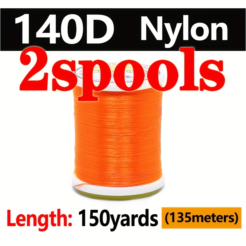 2 Spools 140d Stretchy Nylon Fly Tying Thread - Temu