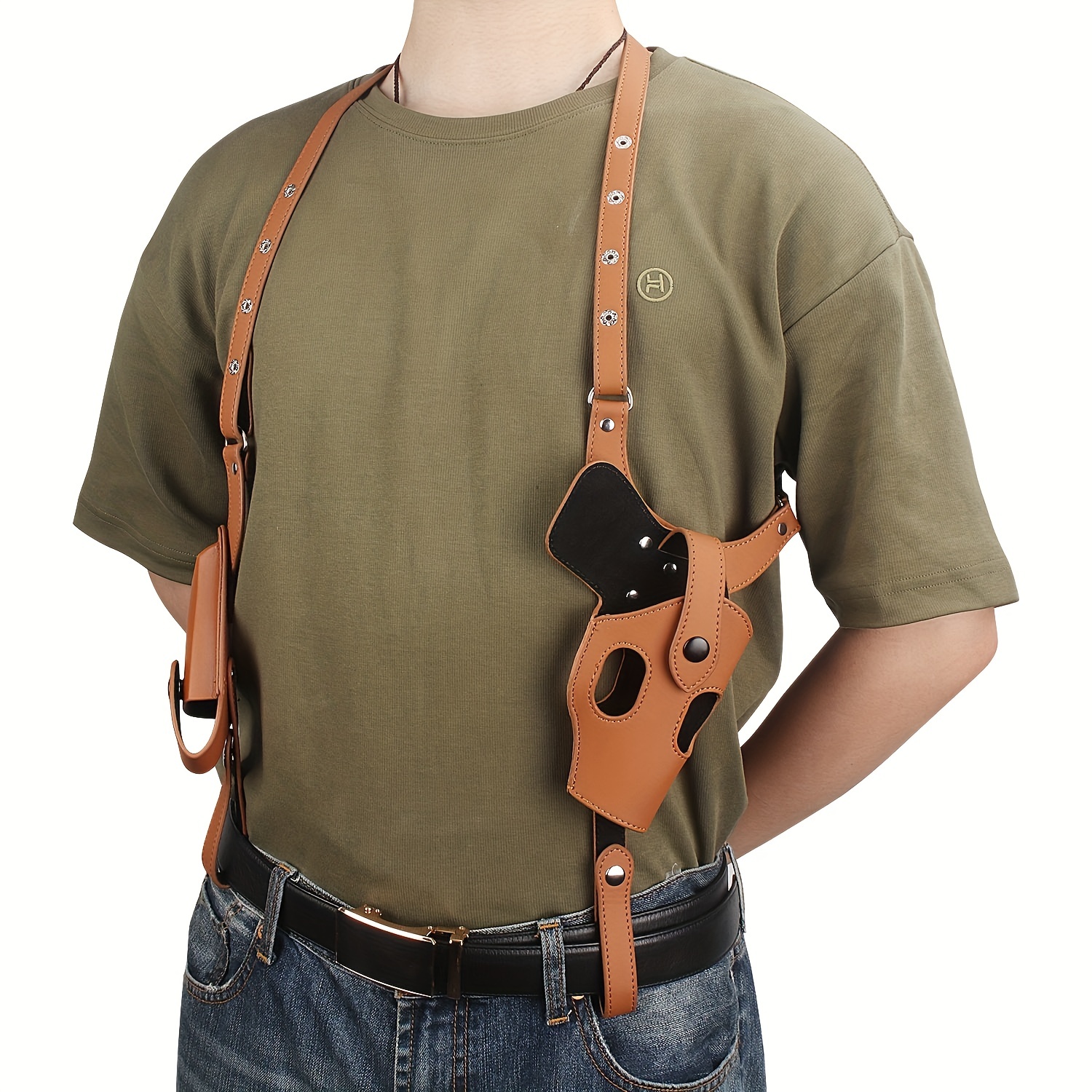 Doppelte Schulter Achseltasche Gurt Geldtasche Verstellbare Schulter  Versteckte Tasche