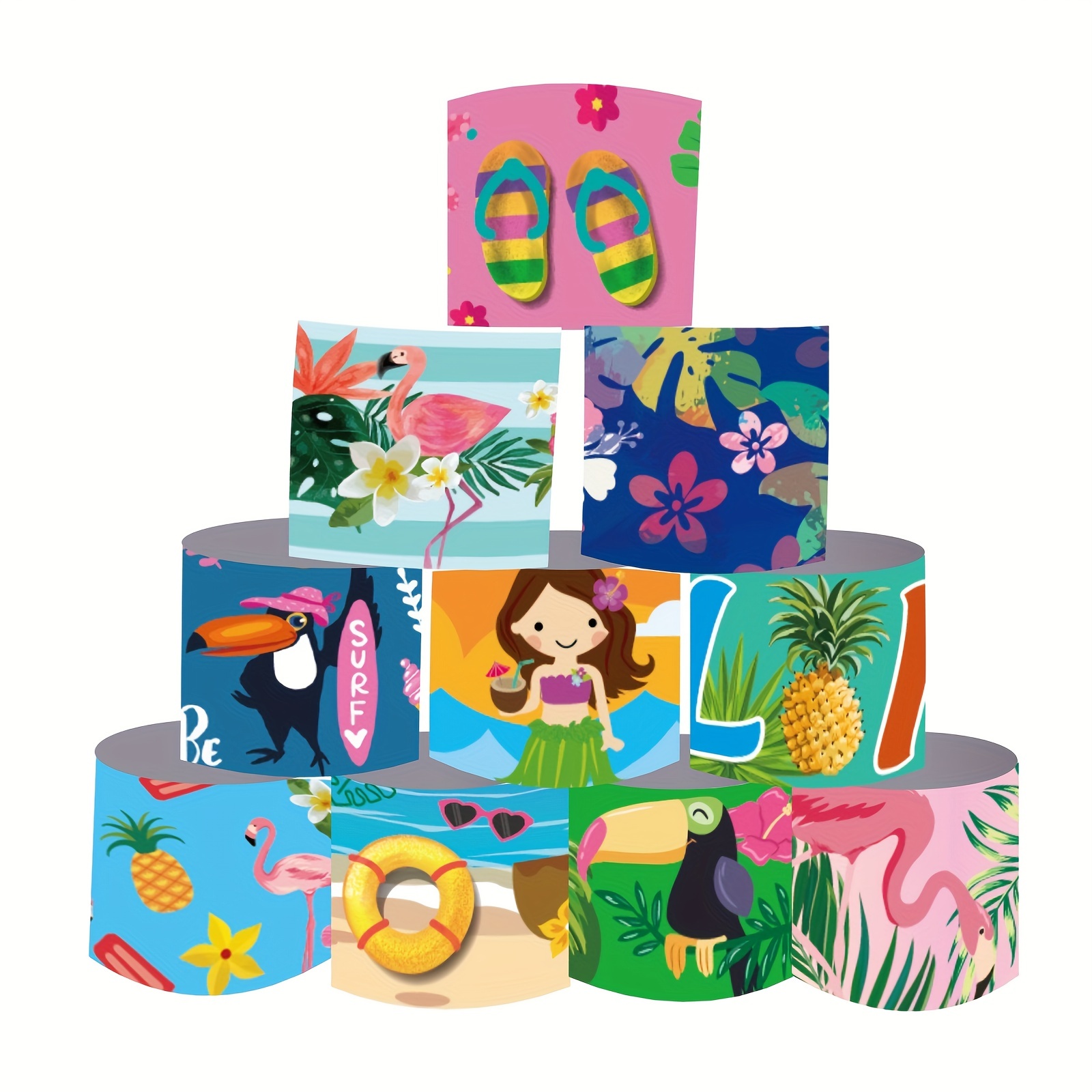 Juego de 74 regalos de cumpleaños para niños, 12 bolsas de cumpleaños + 12  pulseras Slap + 50 pegatinas para niños