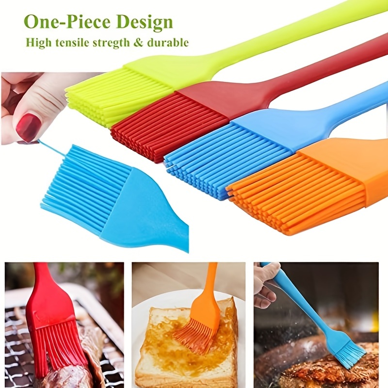 1pc Kitchen Silicone Basting Brush With Cover For Bbq, High