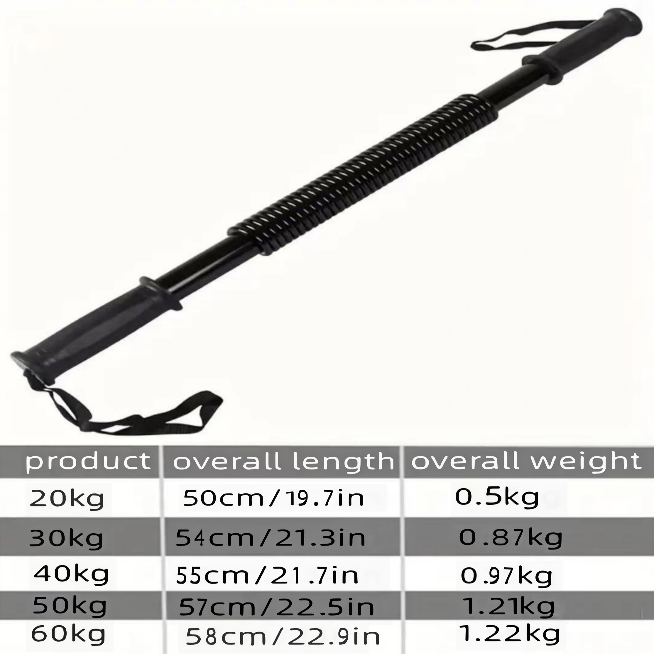 Spring Arm Strength Training Bar Anti-Skid Fitness Arm Trainer
