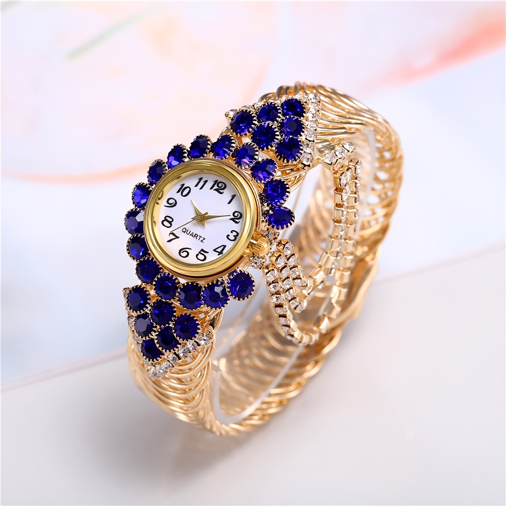 Bohemian Starry Luxury Ladies Rhinestone Quartz Bangle Watch Fancy Women Watches  Jewelry Sophisticated And Stylish Women Watch - Temu