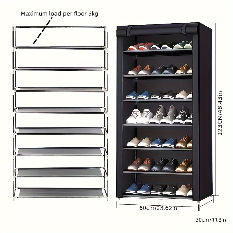 5-Tier Foldable Tall Shoe Rack Plastic Saving Shoe Shelf for Entryway  Stackable Large Shoes Rack Storage Shelf Vertical Storage