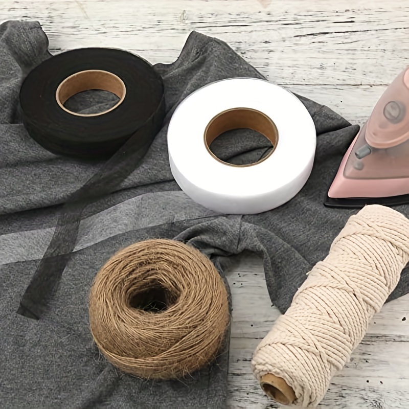  joaoxoko Hem Tape,2 Rolls No Need to Sew Hemming Tape-On Fabric  Fusing Tape for Hemming Clothes Jeans Dresses Pants, 140 YardsHemmingTape  for Pants (Black + White) (140Yards) : Arts, Crafts 