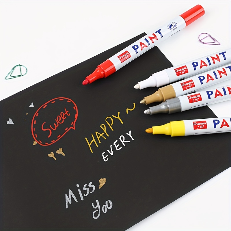 White Marker Pen Alcohol Paint Oily Waterproof Tire Painting - Temu