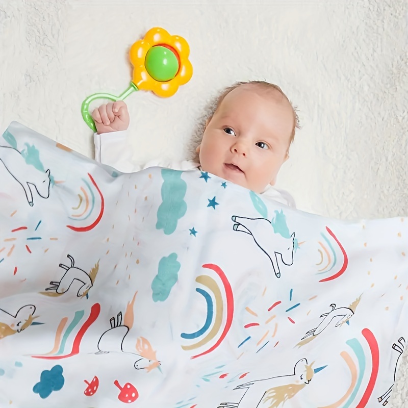 Baby Swaddling Blanket Cartoon Printed Wrap Blanket for Infant Boy