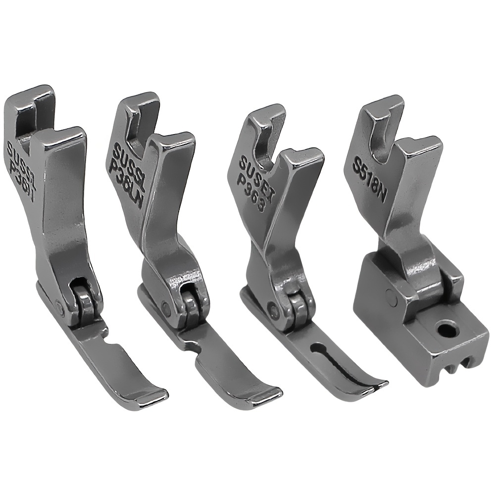 

4pcs/set Zipper Presser Foot #p363+s518n+p36n+p36ln For Singer Brother Juki Industrial Lockstitch Sewing Machine Accessories