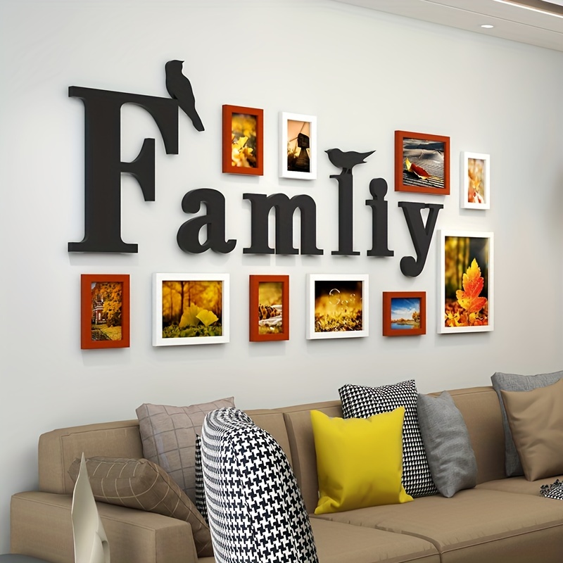 Portafoto da muro in legno per la famiglia - cod FPHOTOFRAMEDAD12