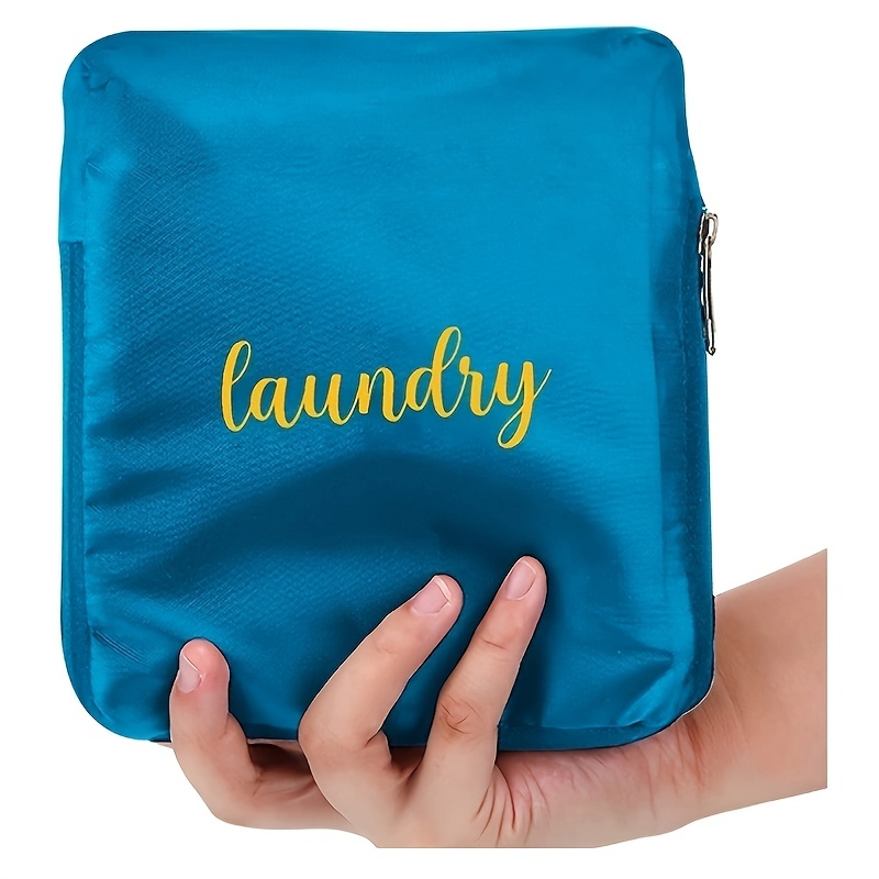 Travel Laundry Bag for Dirty Clothes - Small, Packable and Washable Hamper  Pouch for Suitcase - With Drawstring and Foldable into Compact Size (Blue)  – EzPacking