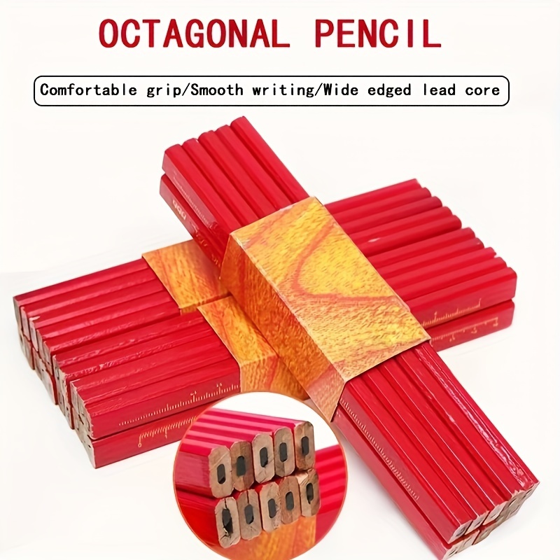 Matite per carpentiere solide temperamatite incorporato matita per disegno  meccanico con ricarica nera gialla rossa per strumenti di lavorazione del  legno - AliExpress