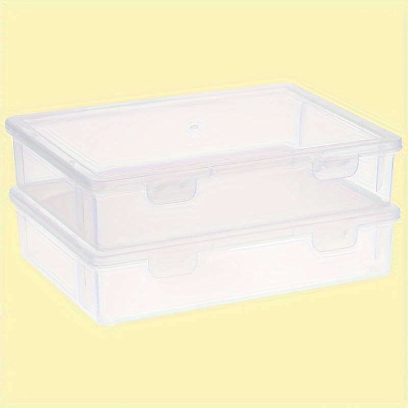 1pc Clear Plastic Storage Box With Flap Lid, Large Multipurpose Craft  Organizers And Storage Box, Art Supply Storage Organizer, Plastic Sewing  Box For