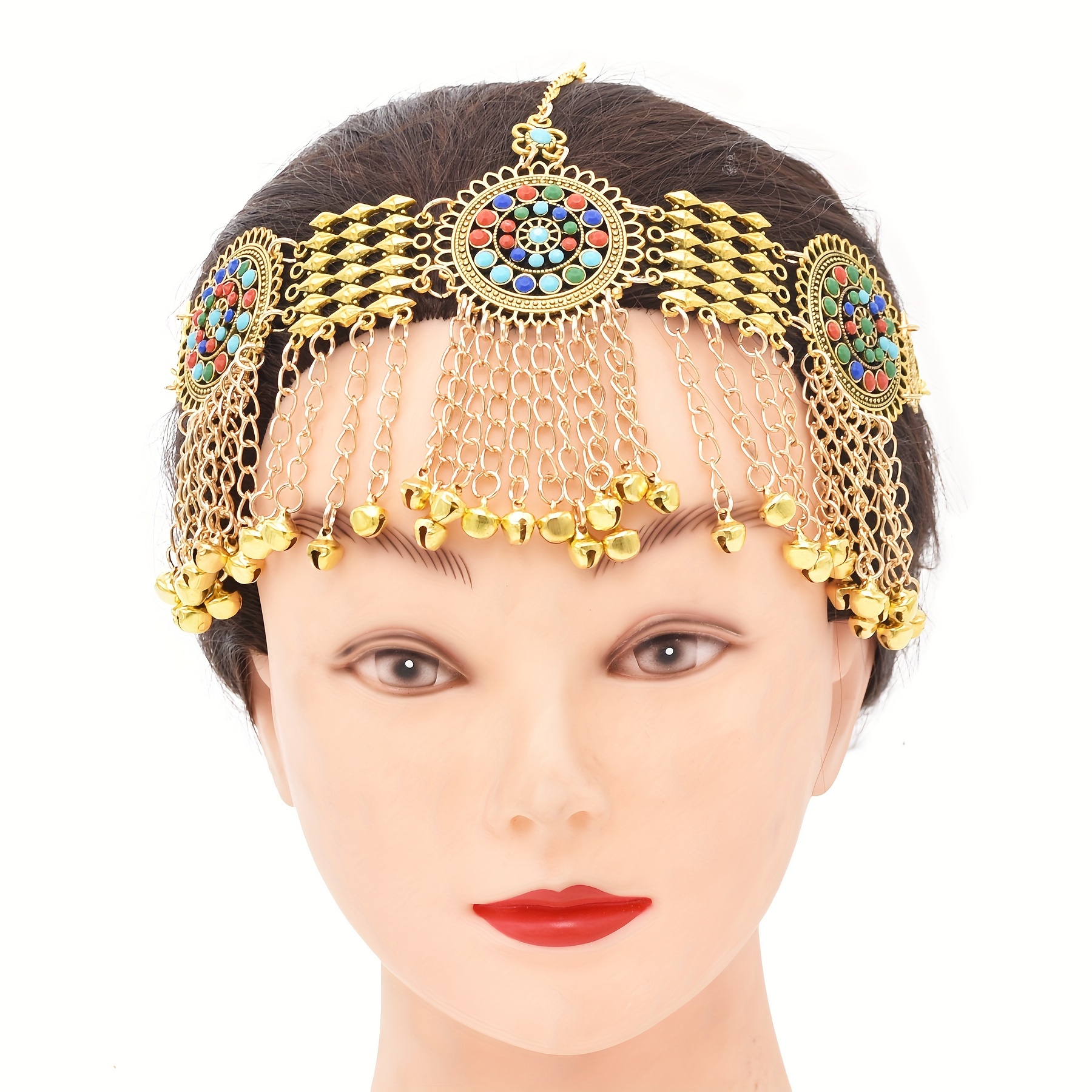 Bohemian Style Retro Forehead Chain Exquisite Beads Tassel - Temu