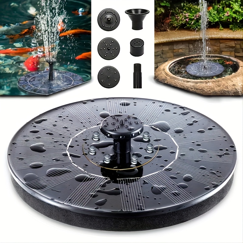 

1pc Solar Fountain Pump For Bird Bath, 2023 Upgraded Solar Powered Fountain Pump, Solar Bird Bath Fountain With Free Standing Floating Birdbath Water Pumps For Garden, Patio, Pond And Pool
