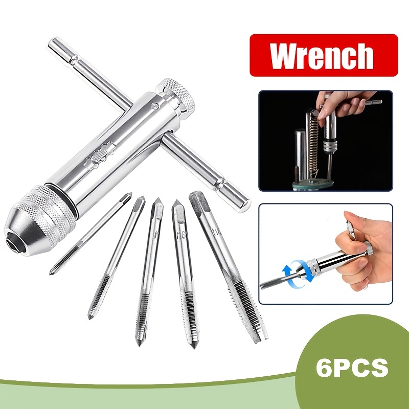 

M3-m8/m5-m12 Adjustable Ratchet Hand Tap Wrench Plus Filament Tapping Forward And Reverse Tapping Accessories